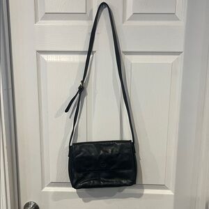 Black Leather Shoulder Bag